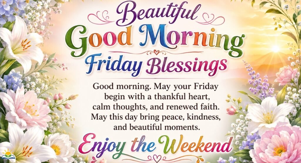 Beautiful Good Morning Friday Blessings