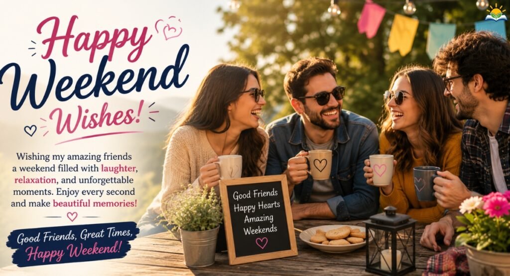 Happy weekend wishes for friends and loved ones enjoying time together