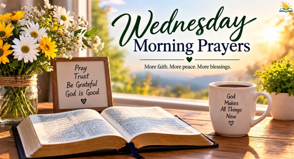 Wednesday morning prayers with an open Bible