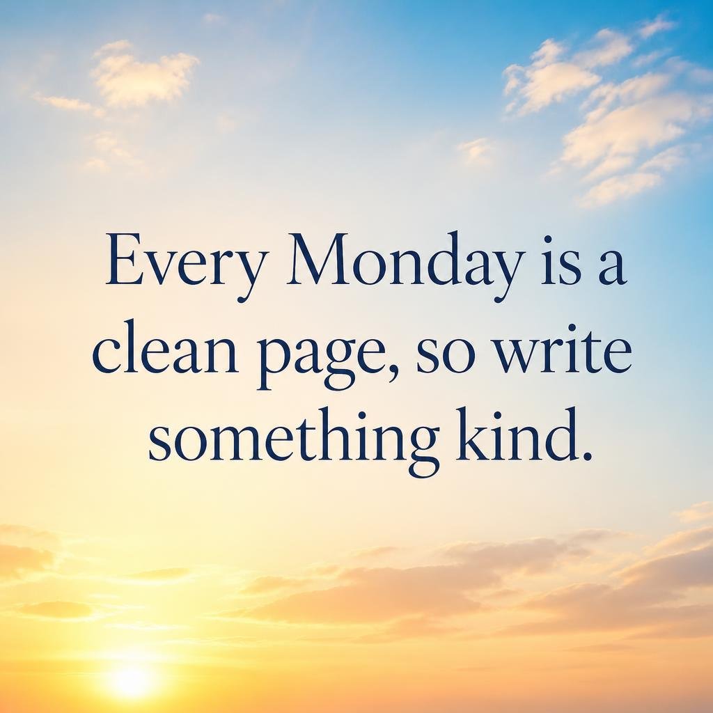 Monday quote about fresh starts and hope